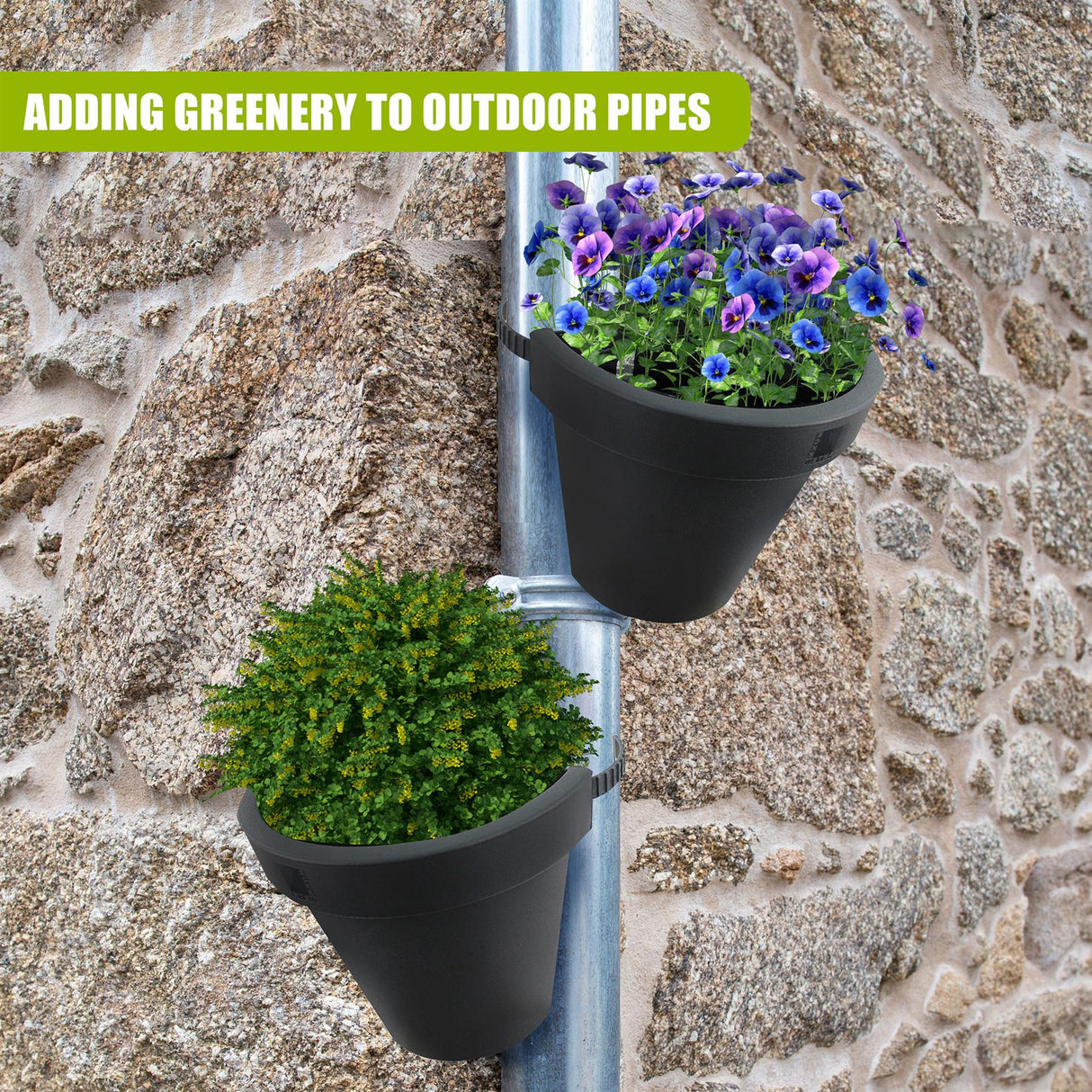 Black Drainpipe Planter by GEEZY - UKBuyZone