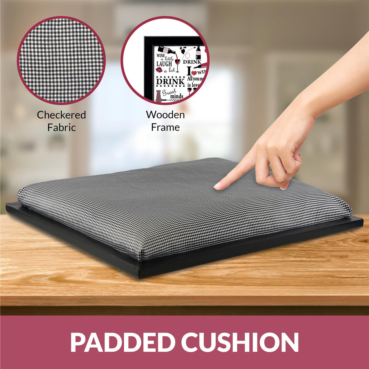 Wine Design Tray With Bean Bag Cushion by Geezy - UKBuyZone