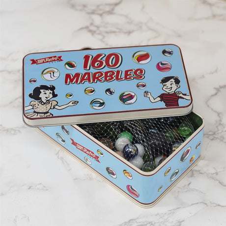 Classic Glass Marbles In A Tin by The Magic Toy Shop - UKBuyZone
