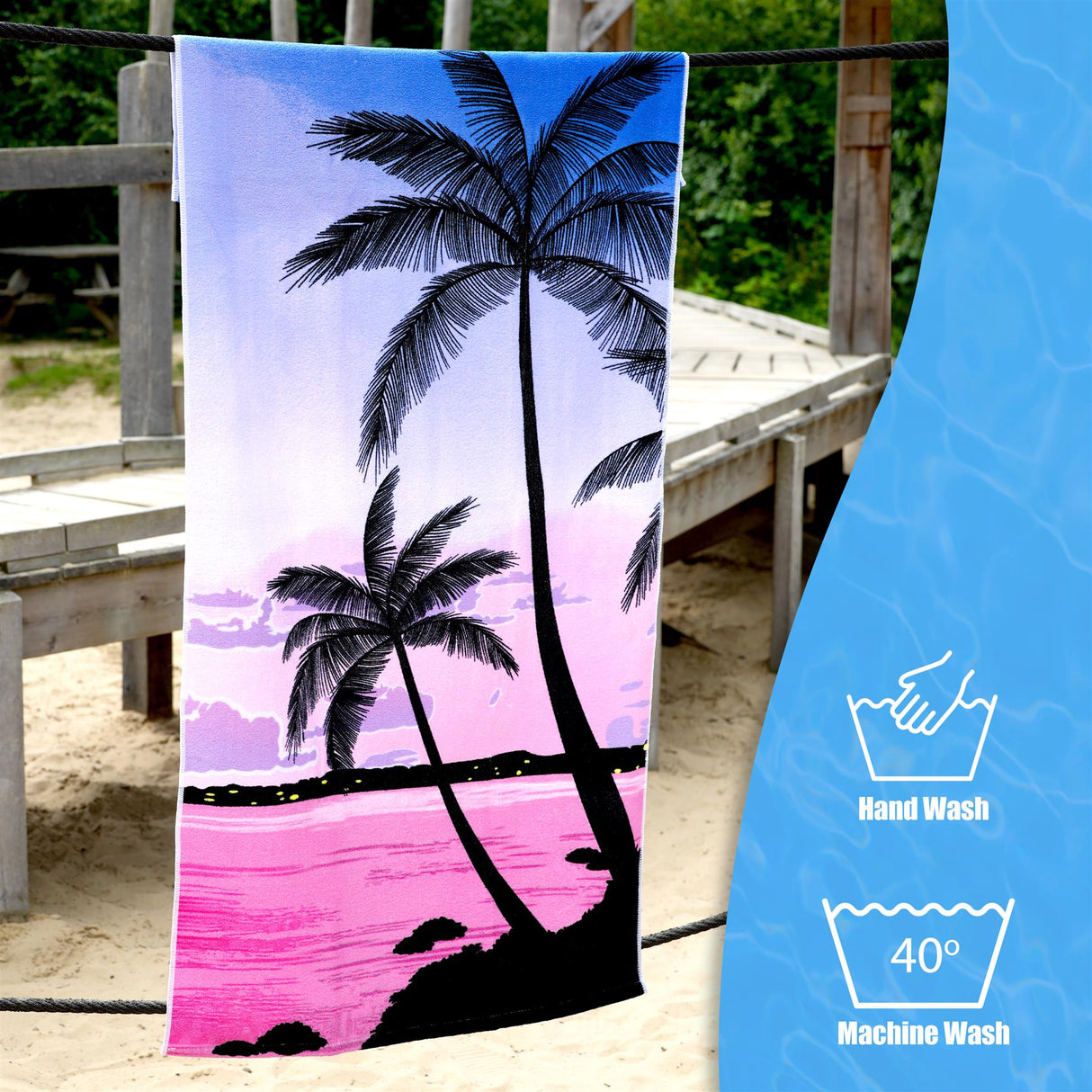 Sunset Design Large Towel by Geezy - UKBuyZone