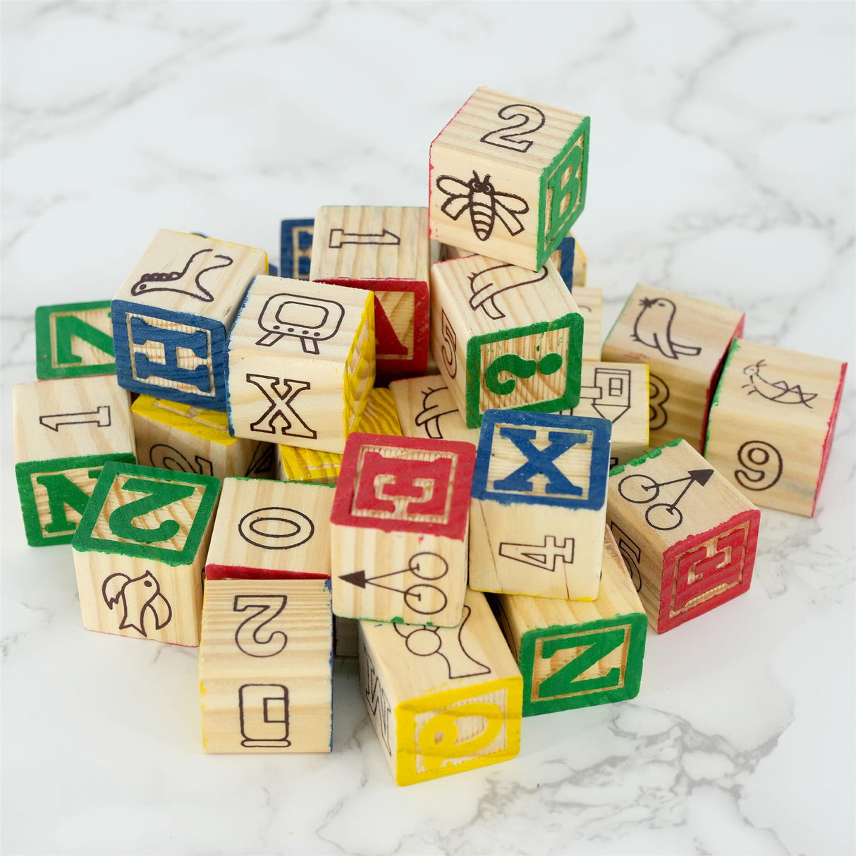 Wooden Block Set ABC 123 Number Block Set by MTS - UKBuyZone