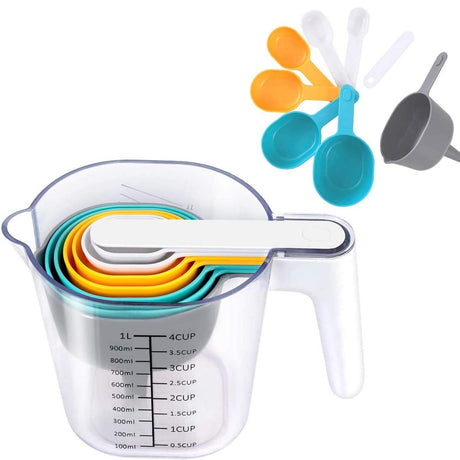 Measuring Cups & Spoons Set 9pcs by Geezy - UKBuyZone