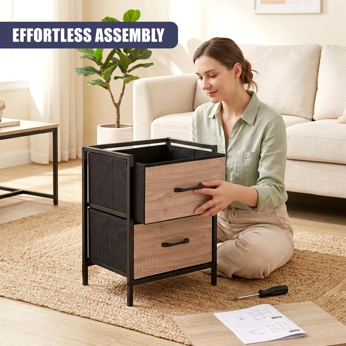 2 Tier Bedside Table