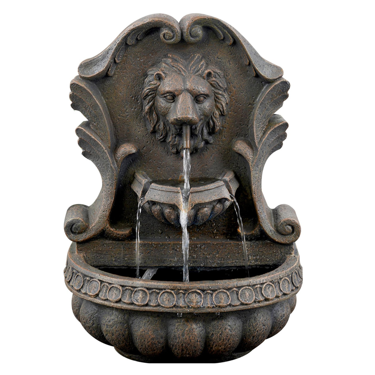 Lion Water Feature Outdoor With LED by GEEZY - UKBuyZone