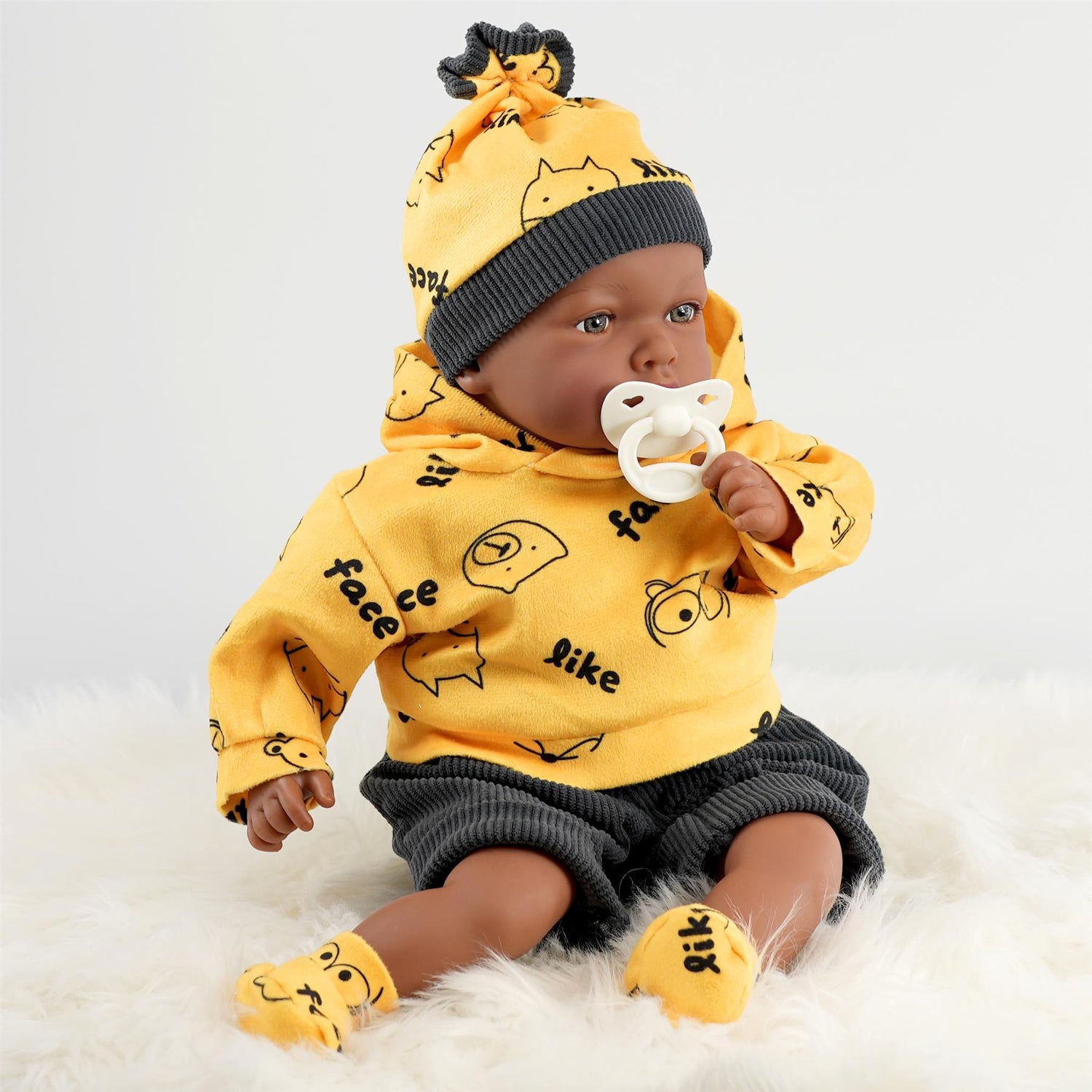 BiBi Black Baby Doll "Jax" (45 cm / 18") by BiBi Doll - UKBuyZone