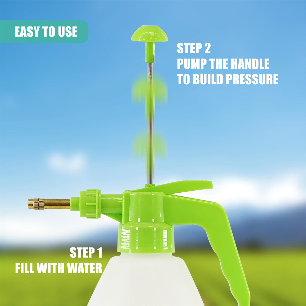 2L Garden Pressure Spray Bottle Plant Water Spray by GEEZY - UKBuyZone