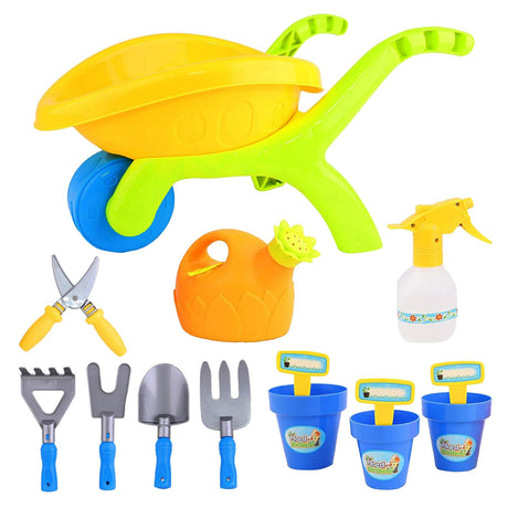 Kids Plastic Garden Wheelbarrow Playset by The Magic Toy Shop - UKBuyZone