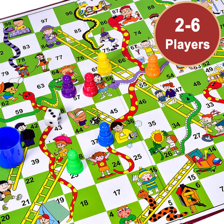 Snakes and Ladders Traditional Board Game by The Magic Toy Shop - UKBuyZone