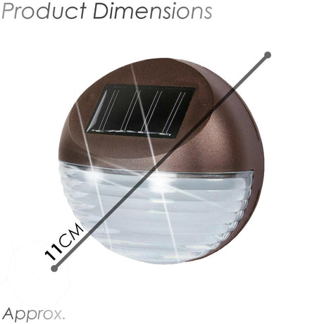10 x Solar LED Fence Lights Bronze by GEEZY - UKBuyZone