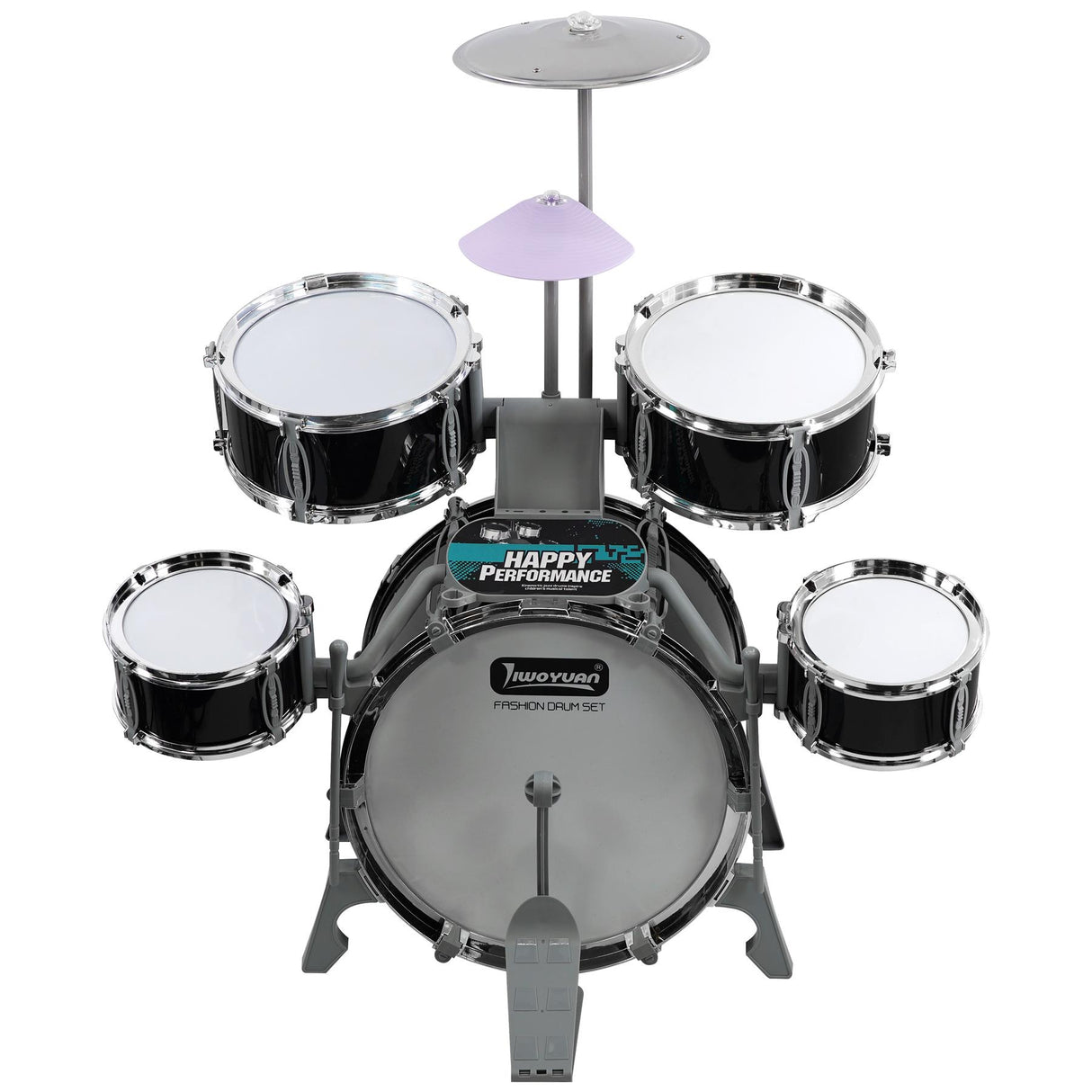 Black Multi functional Kids Jazz Drum Set by The Magic Toy Shop - UKBuyZone