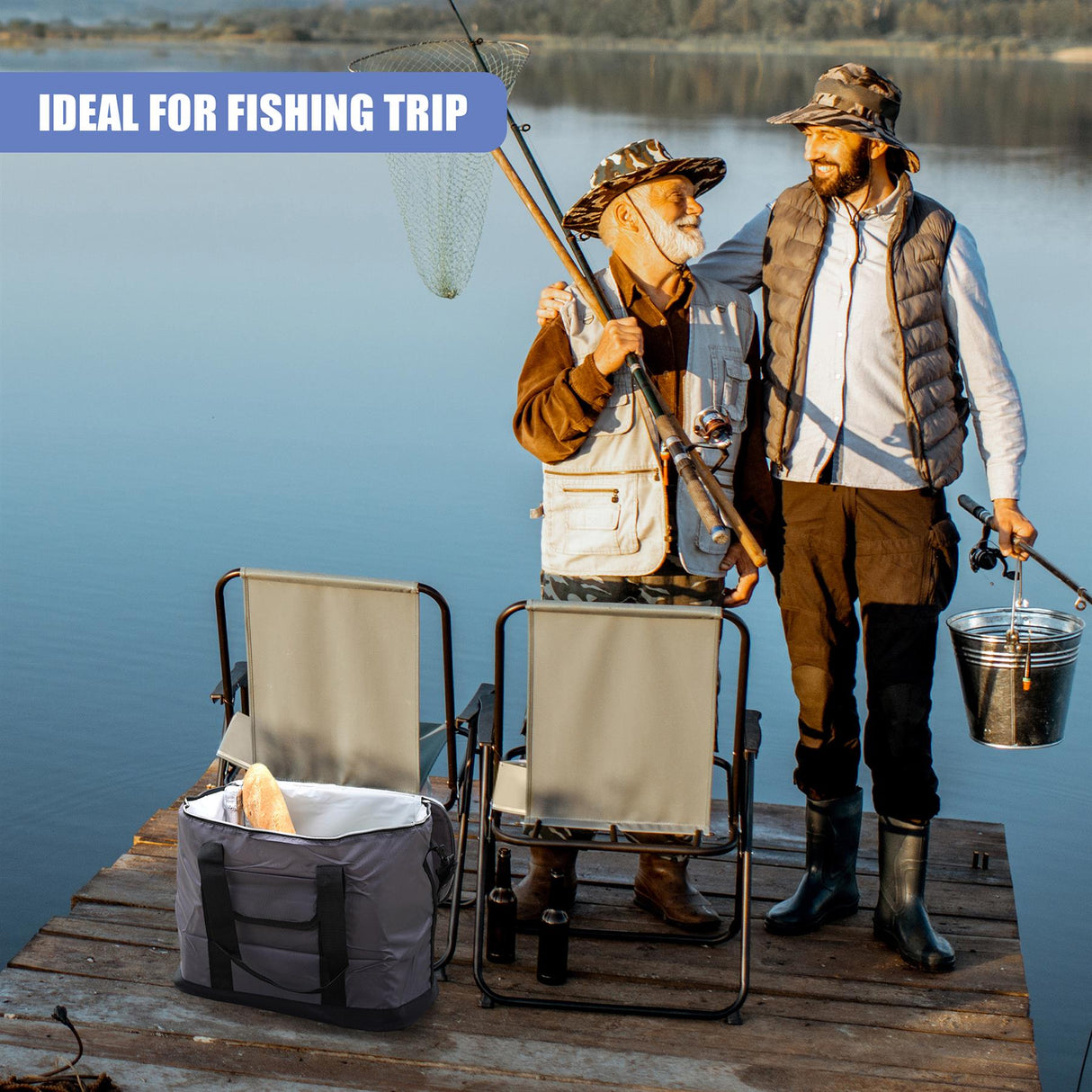 Extra Large 60 Can 30L Insulated Cool Bag Cooler Picnic Drinks Carrier Tote by Geezy - UKBuyZone