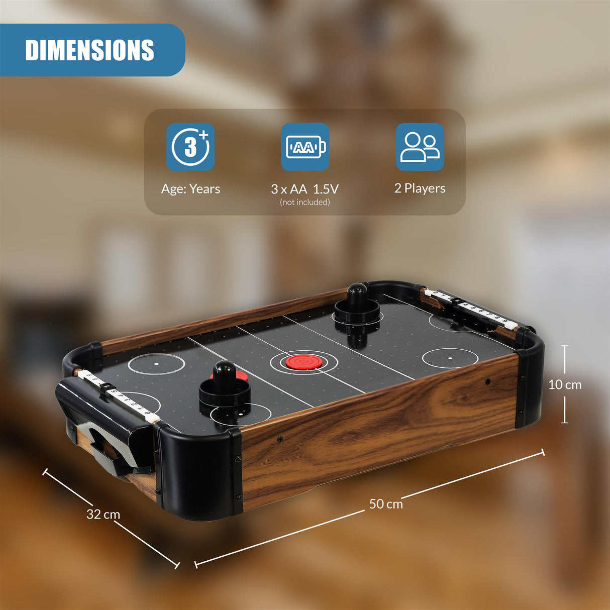 Wooden Mini Air Hockey Table by The Magic Toy Shop - UKBuyZone