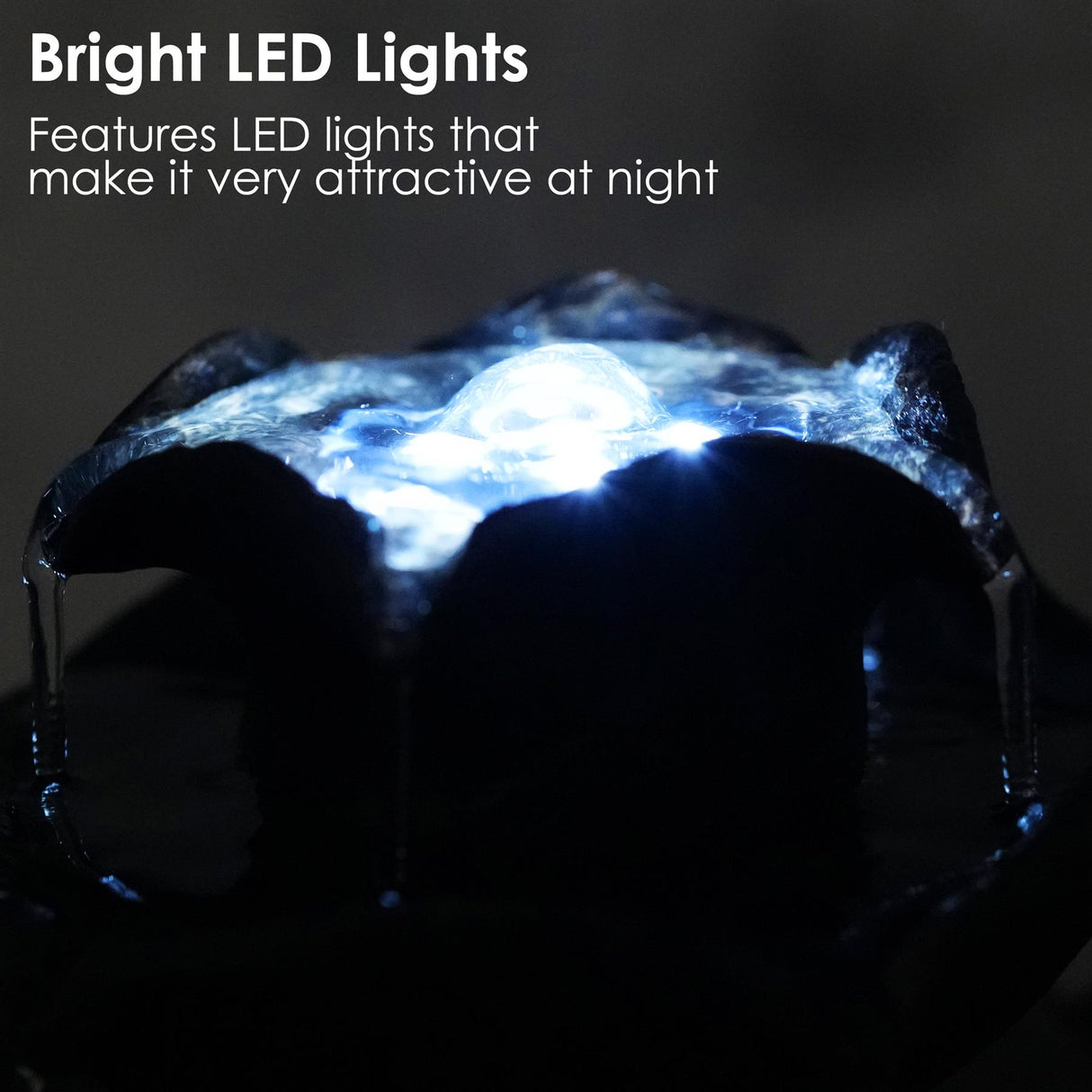 Waterfall Water Feature Indoor With LED by GEEZY - UKBuyZone