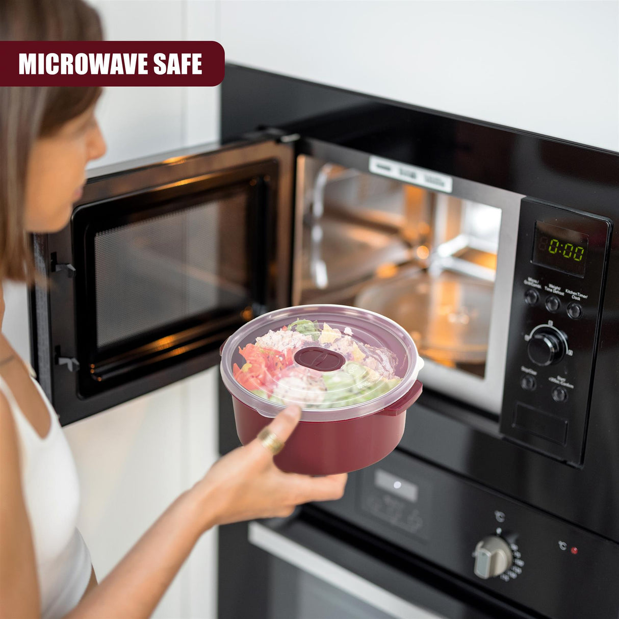 Microwave Bowls with Vented Lids - Set of 3 by GEEZY - UKBuyZone