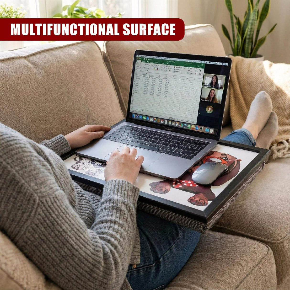 Keep Calm Lap Tray With Bean Bag Cushion