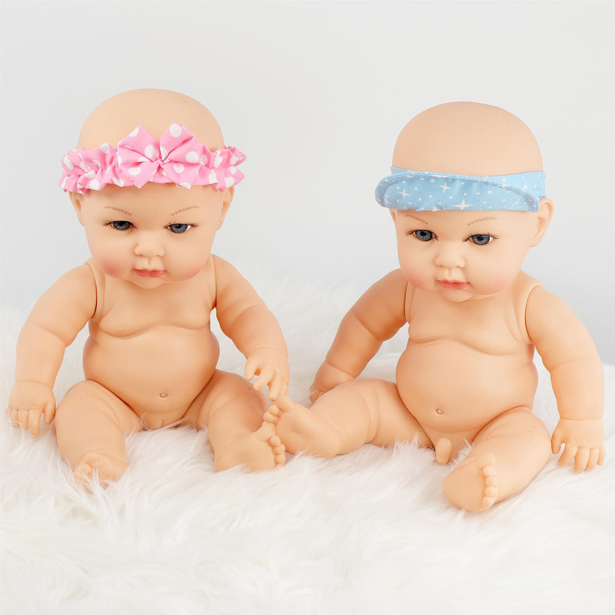 BiBi Anatomically Correct 14" Twin Dolls "Lucy & Lou" by BiBi Doll - UKBuyZone