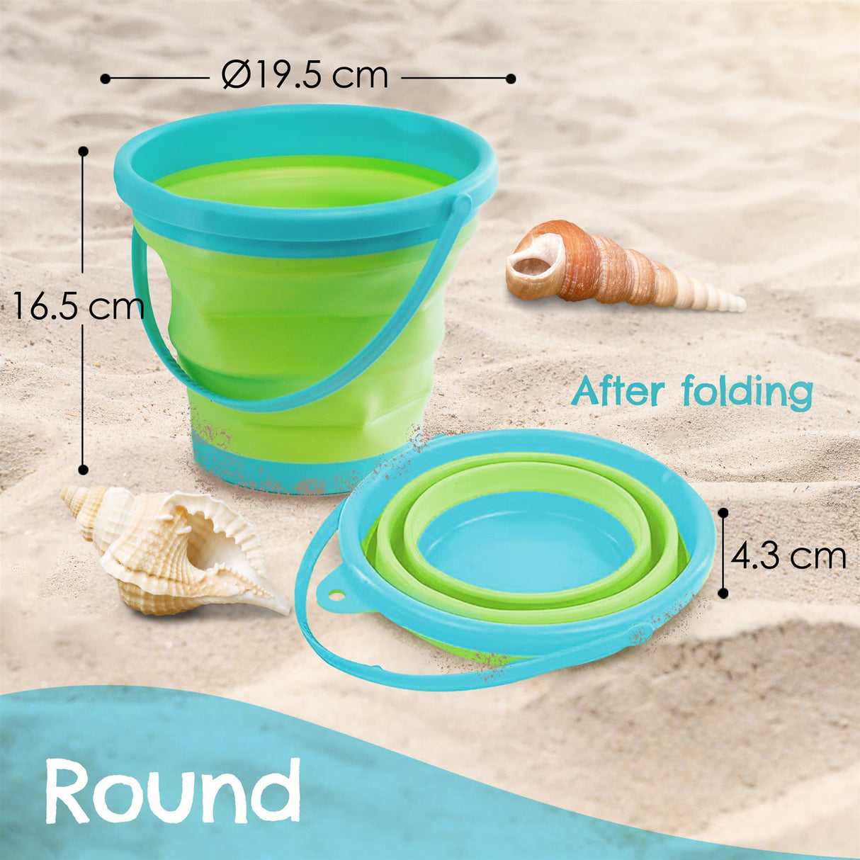 Collapsible Beach Bucket by The Magic Toy Shop - UKBuyZone