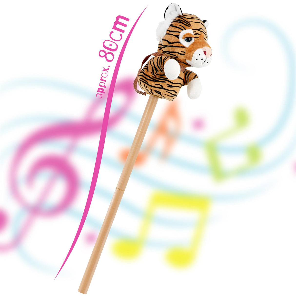 Kids Hobby Horse Toy Tiger with Sounds by The Magic Toy Shop - UKBuyZone