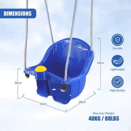 Blue Children's Safety Swing Seat by MTS - UKBuyZone