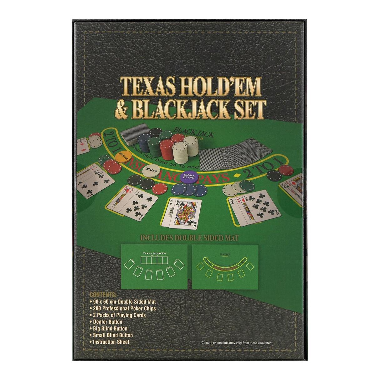 2 in 1 Texas Hold'em & Blackjack Set by The Magic Toy Shop - UKBuyZone