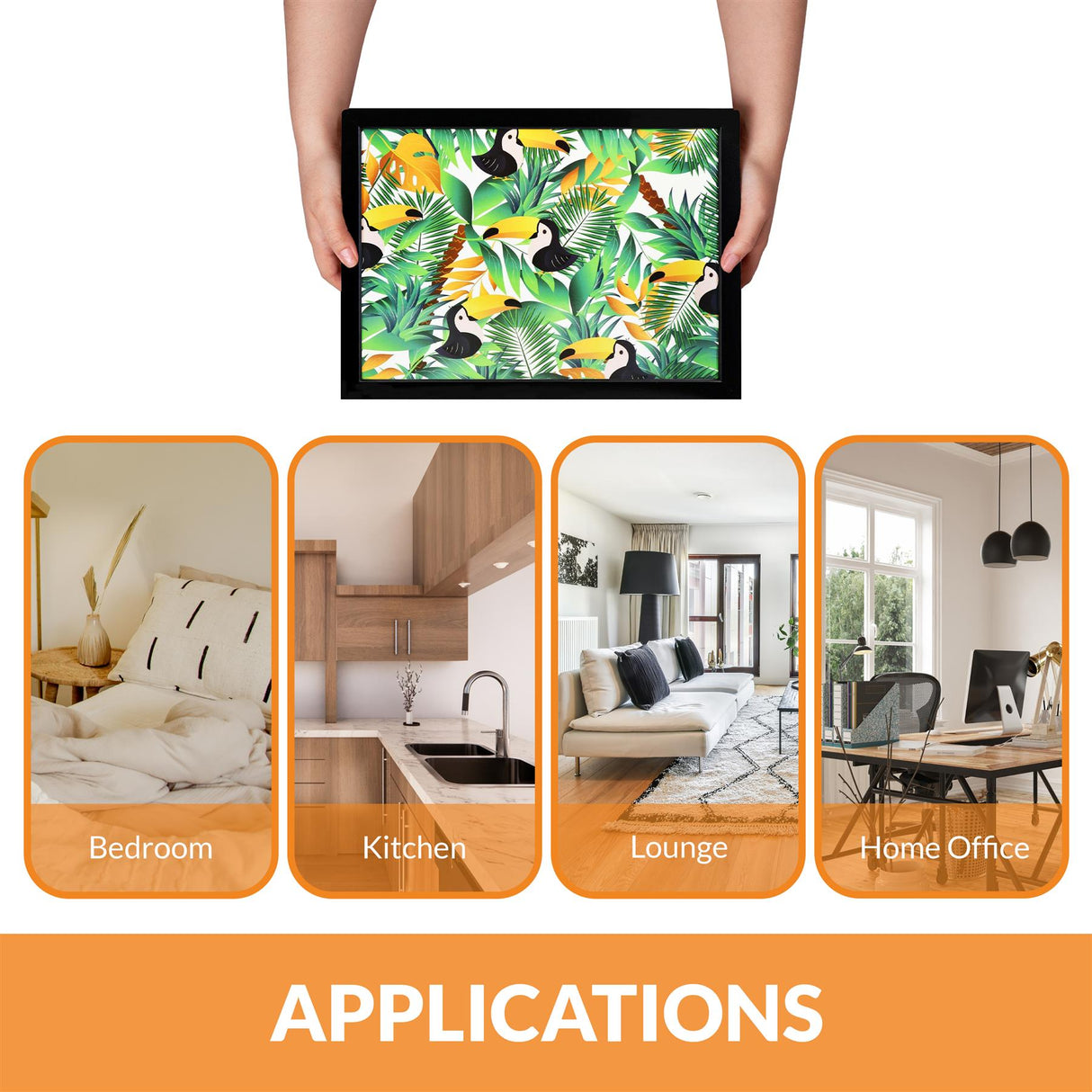 Tropical Lap Tray With Bean Bag Cushion by Geezy - UKBuyZone