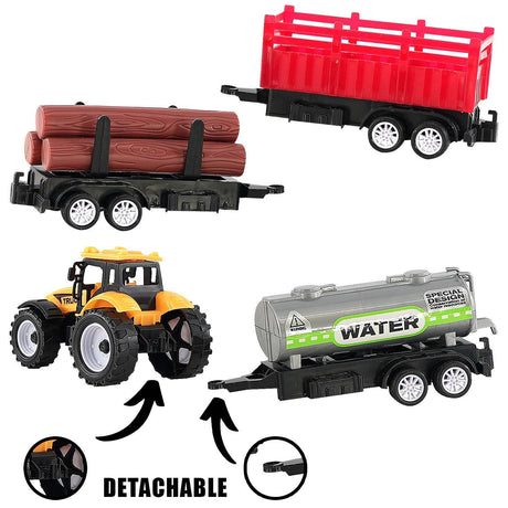 Farm Tractor and Trailer Playset by The Magic Toy Shop - UKBuyZone
