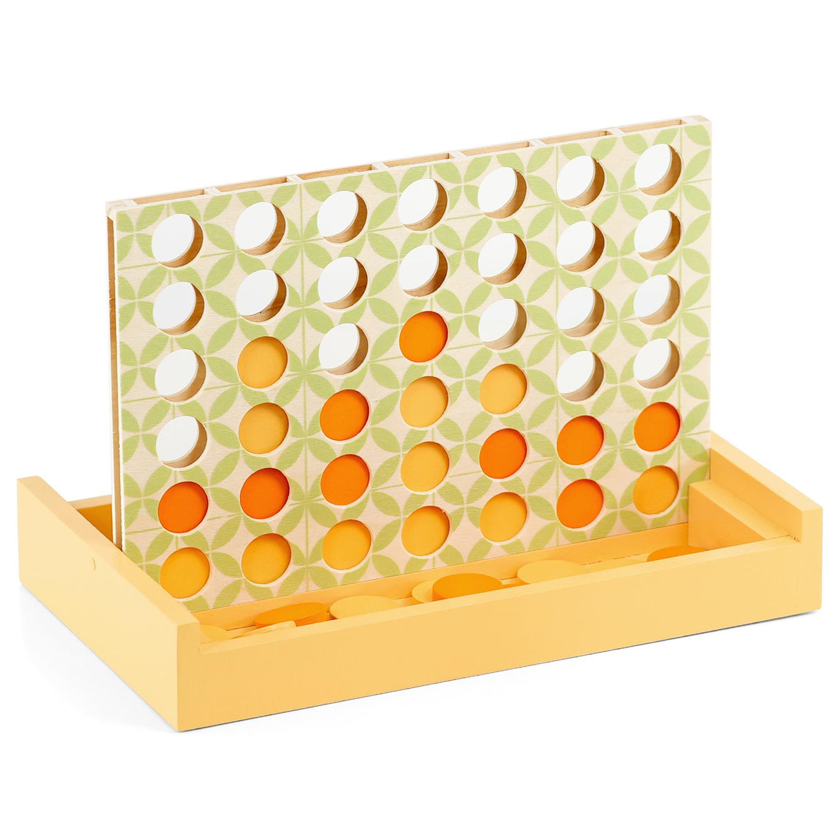 "Classic board game in wooden box, with 16 orange pieces ready to play." - UKBuyZone