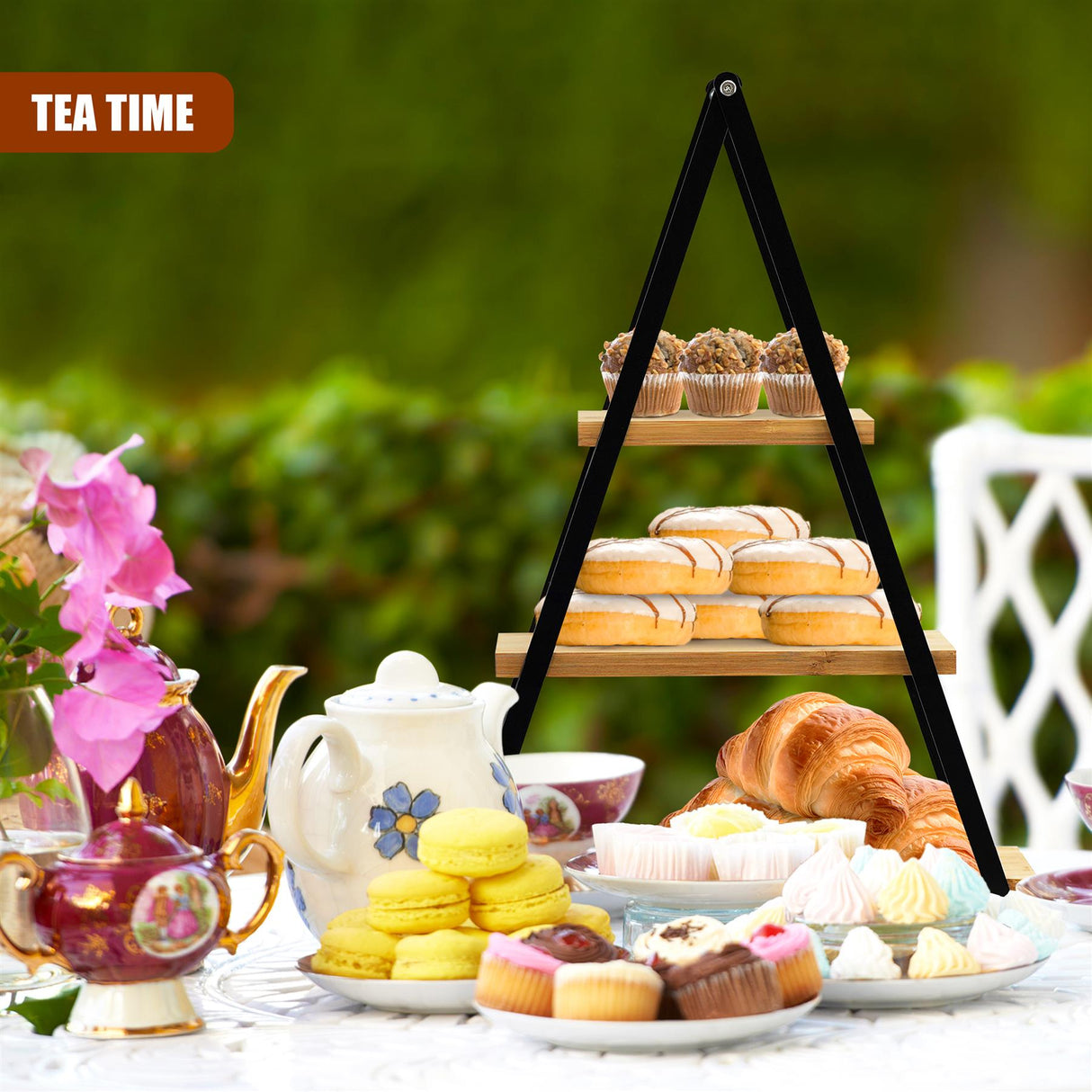 3 Tier Bamboo Serving Stand by GEEZY - UKBuyZone