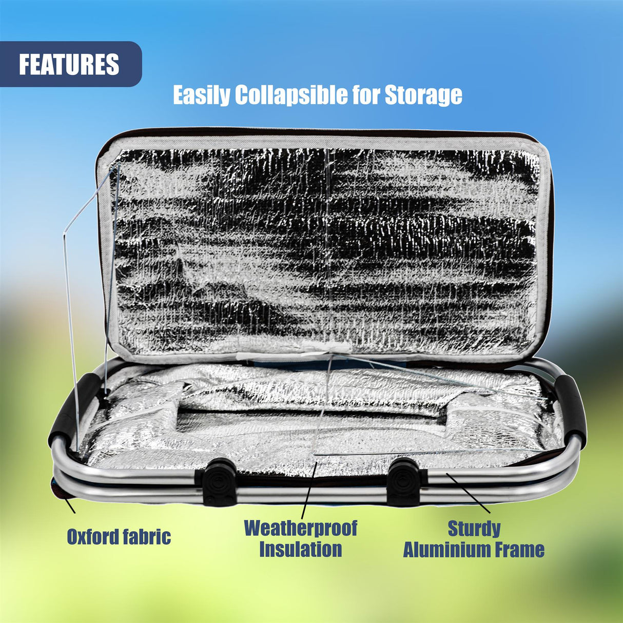 Navy Cooler Basket Bag by Geezy - UKBuyZone