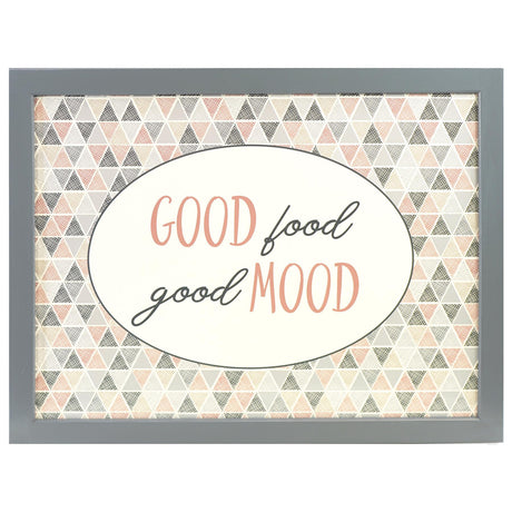 Good Food Good Mood Lap Tray With Bean Bag Cushion by Geezy - UKBuyZone