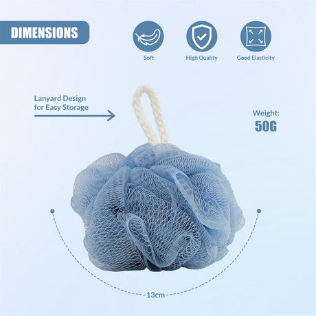 Body Loofah Set of 5 with Mesh Storage Bag by GEEZY - UKBuyZone