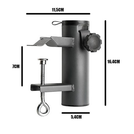 Metal Balcony Parasol Holder Clamp by GEEZY - UKBuyZone