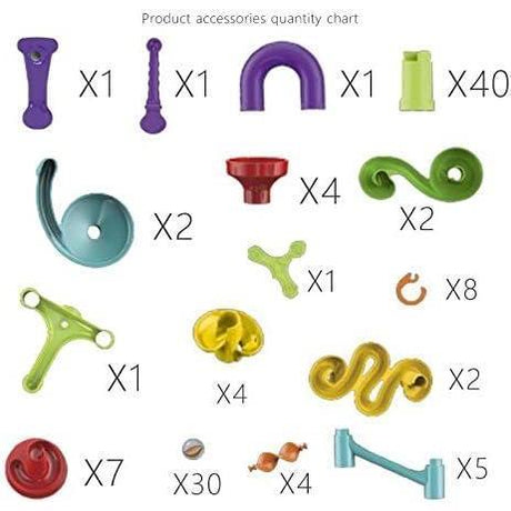 Marble Run Race Building Block Maze Toy Set 113 pcs by The Magic Toy Shop - UKBuyZone