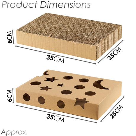 Cat Box Scratching Pad With Catnip & Toy Ball by GEEZY - UKBuyZone