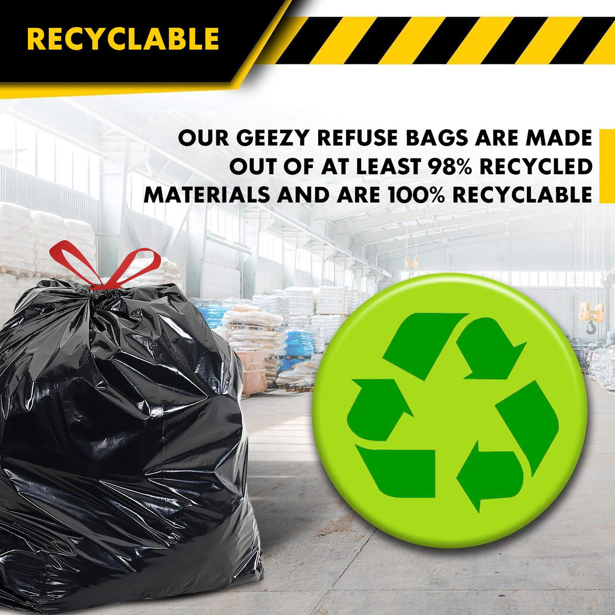Heavy Duty Bin Liners 30 / 130L by GEEZY - UKBuyZone