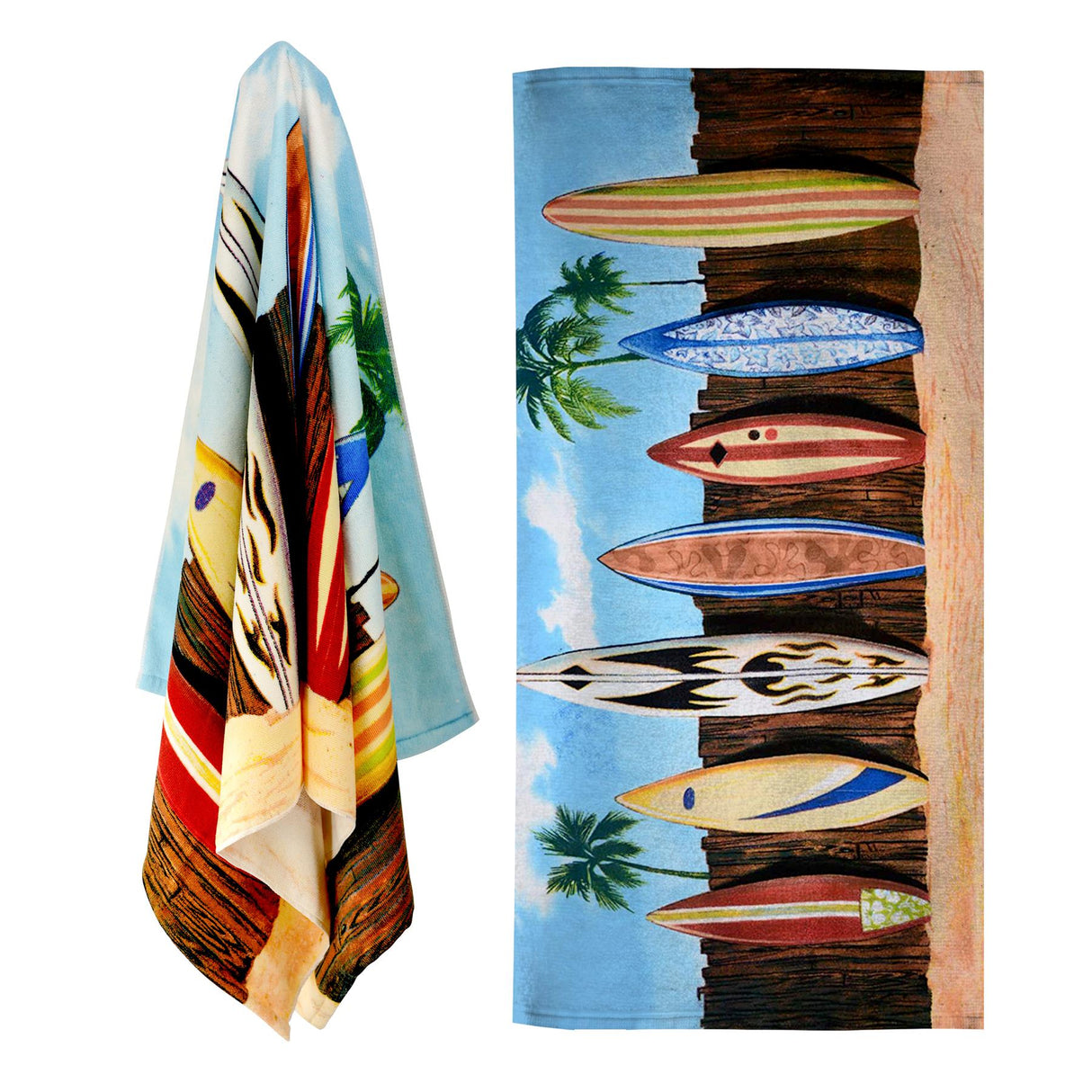 Surfboards Design Large Towel by Geezy - UKBuyZone
