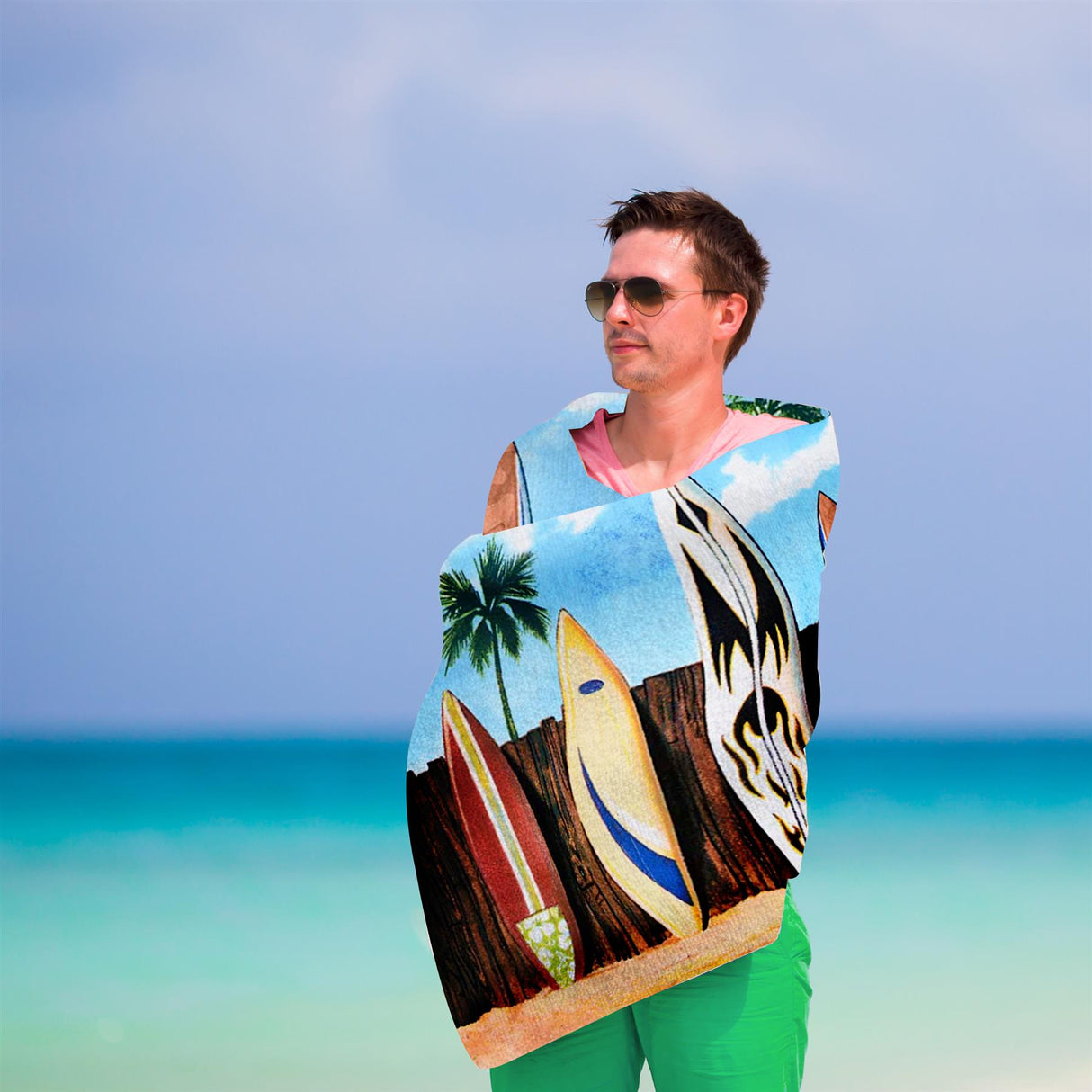 Surfboards Design Large Towel by Geezy - UKBuyZone