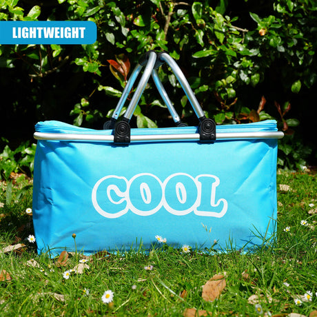 Blue Cooler Basket Bag by GEEZY - UKBuyZone