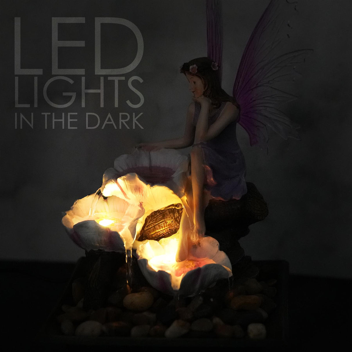 Fairy Water Feature Indoor With LED by GEEZY - UKBuyZone