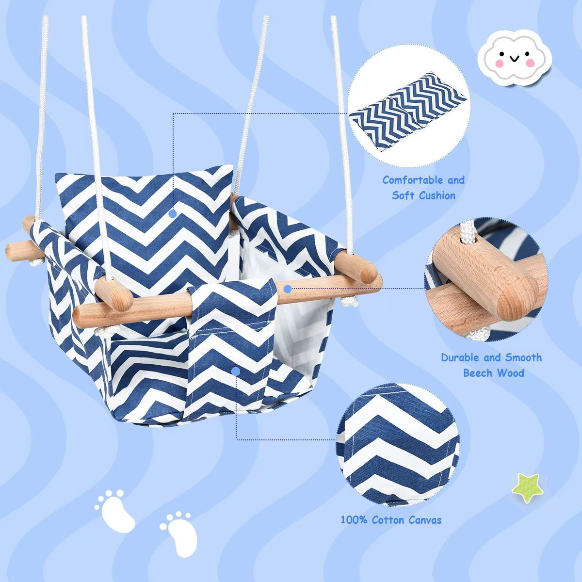 Cotton Swing Seat for Babies and Toddlers by The Magic Toy Shop - UKBuyZone