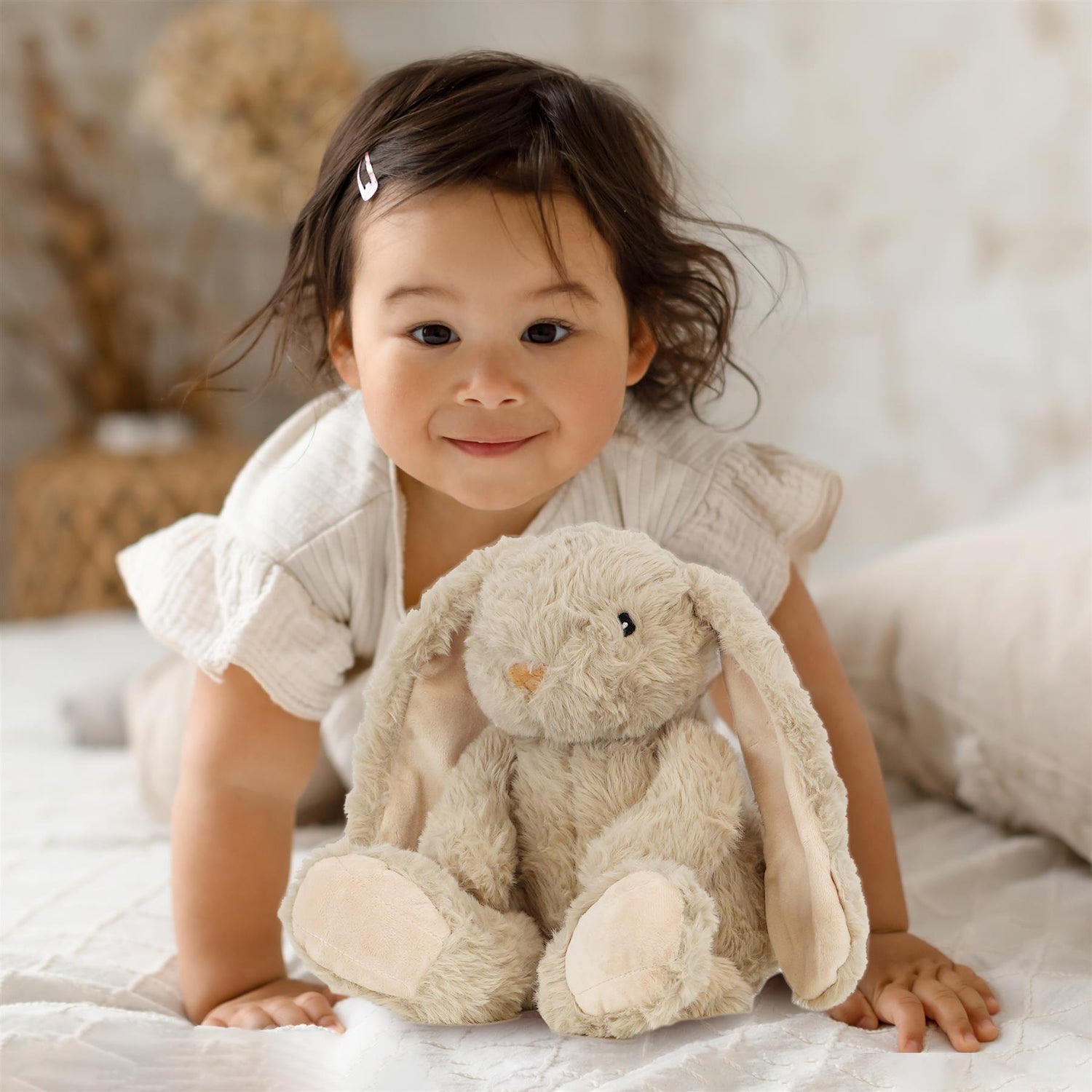 Plush Beige  Bunny Rabbit by The Magic Toy Shop - UKBuyZone