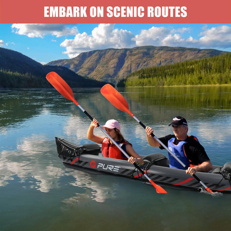 2 Person Inflatable Kayak with Accessories by Geezy - UKBuyZone