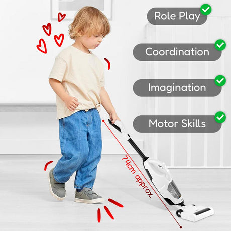 Kids Toy Hoover with Suction and Sounds by The Magic Toy Shop - UKBuyZone
