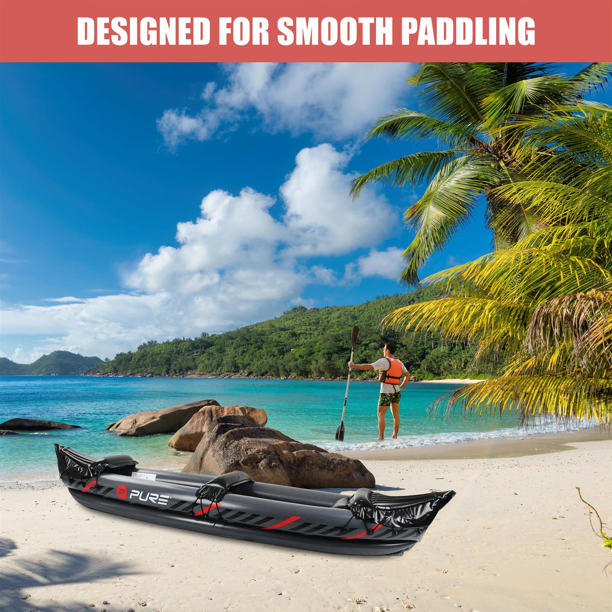 2 Person Inflatable Kayak with Accessories by Geezy - UKBuyZone