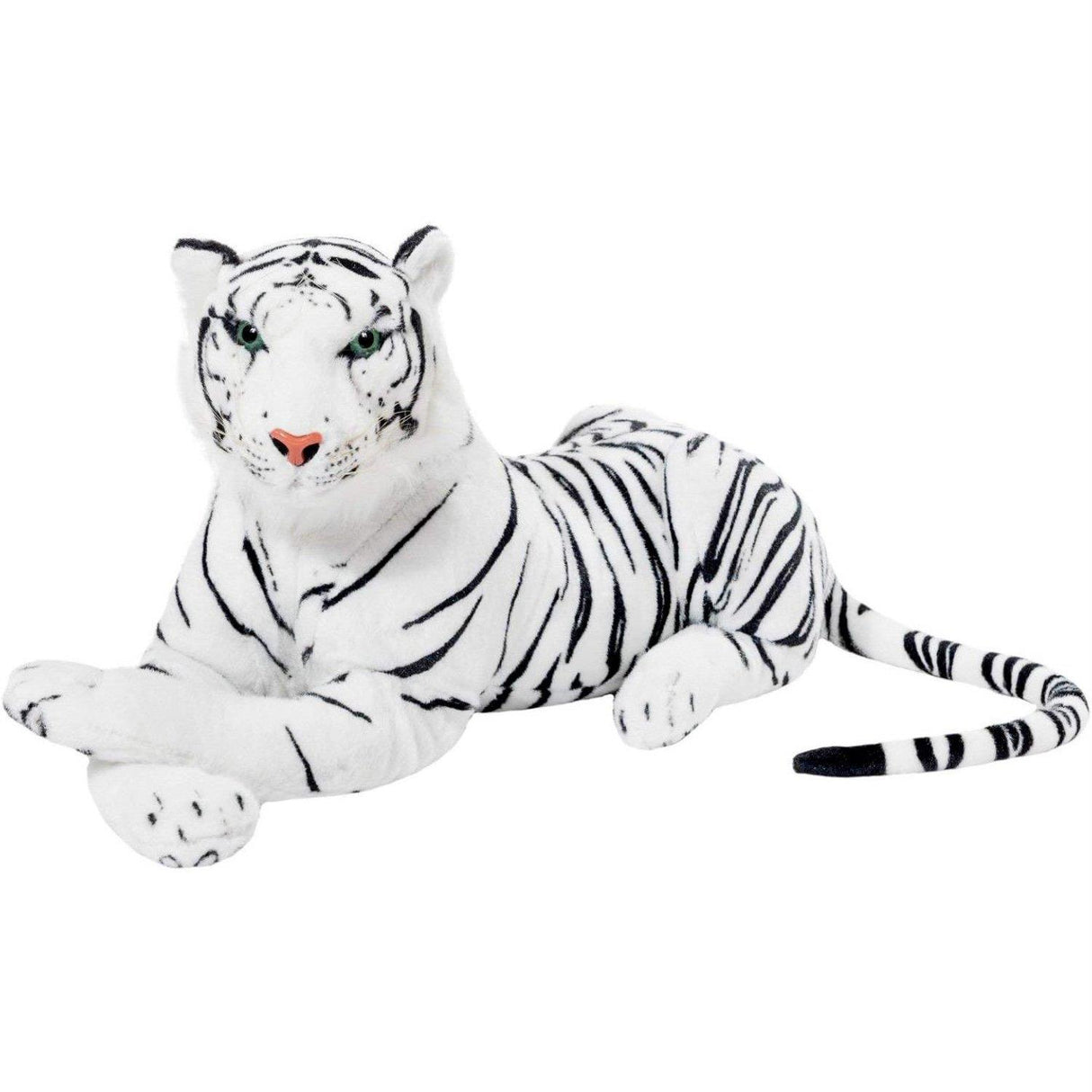 Medium White Tiger Soft Plush Toy by MTS - UKBuyZone