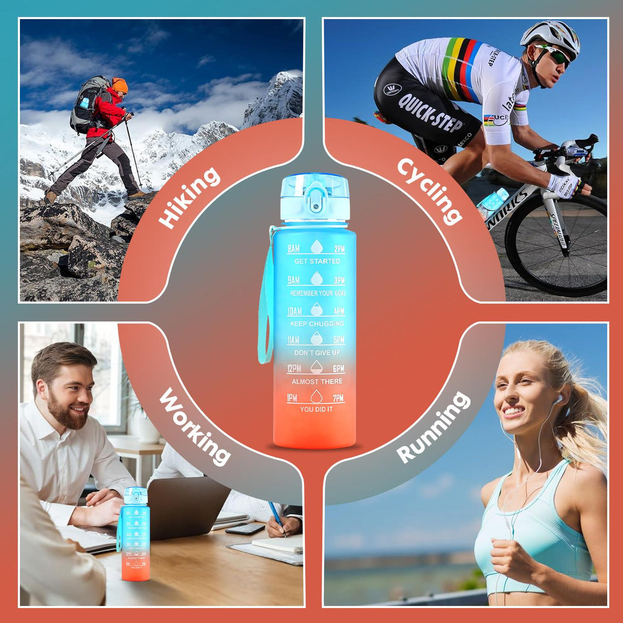 Water Bottle 1L by Geezy - UKBuyZone