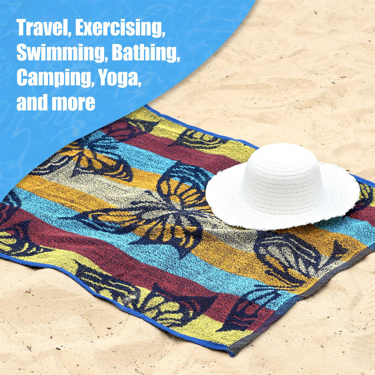 Large Multicoloured Beach Towels by Geezy - UKBuyZone