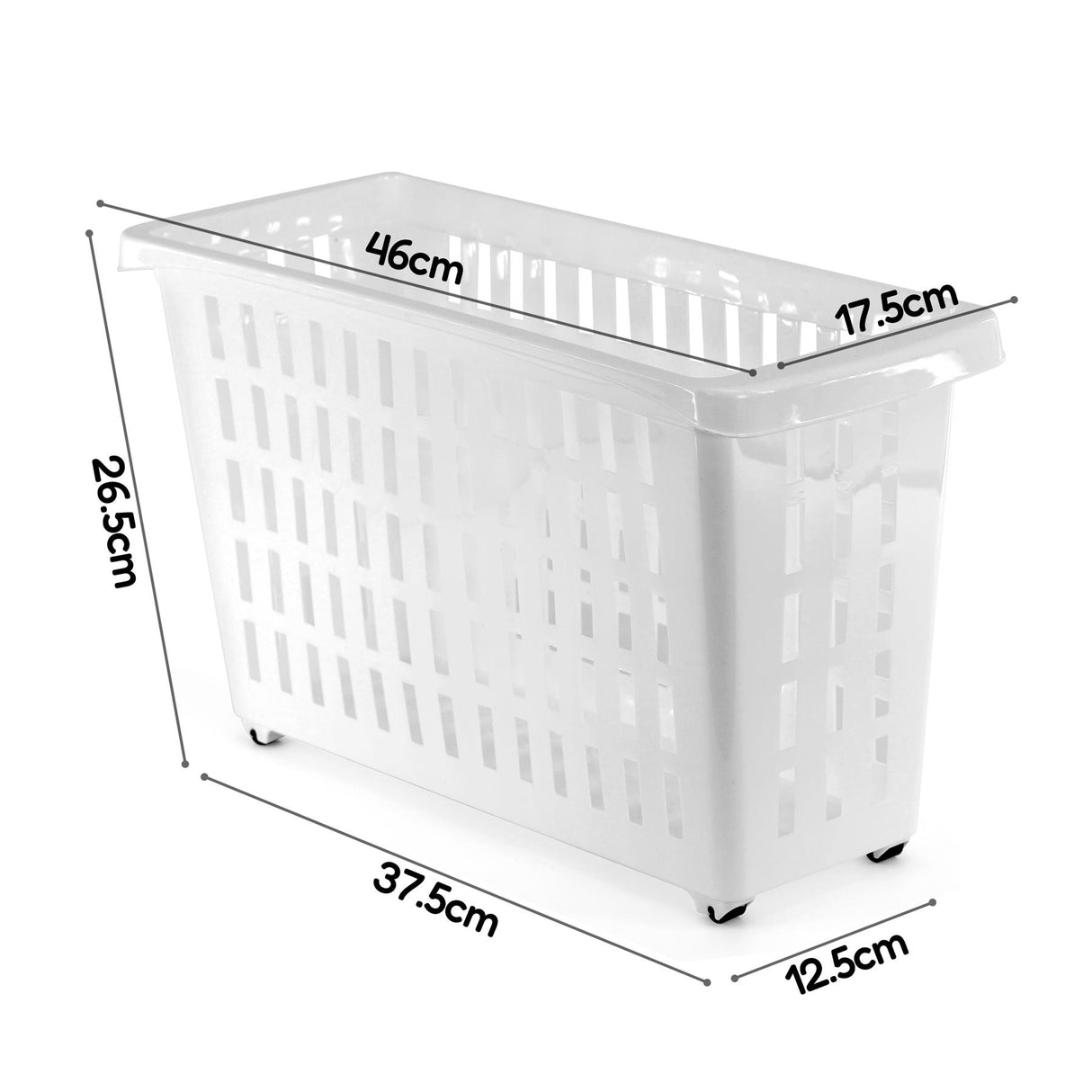 Set of 2 Storage Basket with Wheels by GEEZY - UKBuyZone