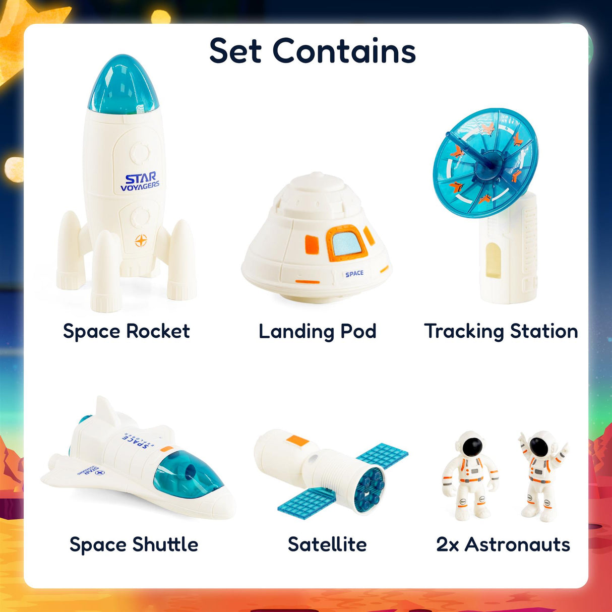 Space Exploration Set for Kids 7 Pcs by The Magic Toy Shop - UKBuyZone
