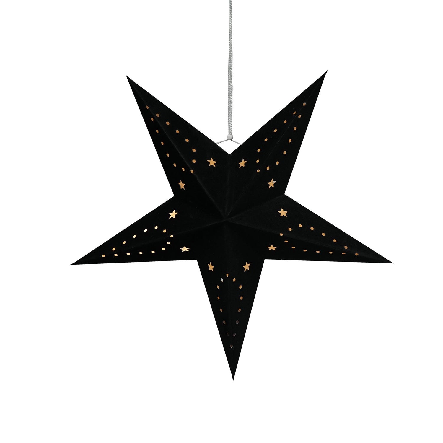 45 cm Black Velvet Star by Geezy - UKBuyZone